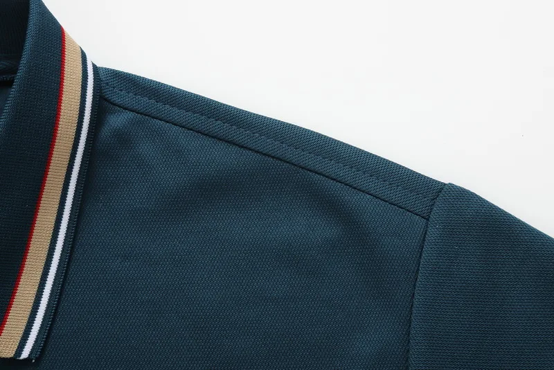 Neues Herren Business Casual Poloshirt mit Kontrastfarbenem Kragen, Klassisches Golf-Revers-Oberteil, Komfort-Pullover für Outdoor, Büro und Alltag – Detail 10