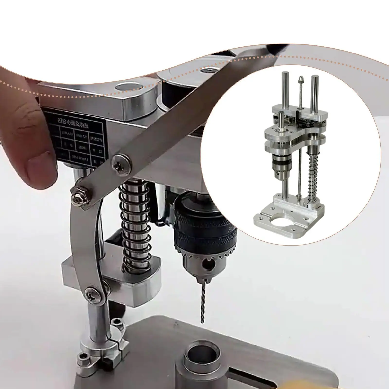

Drill Stand Holder Vertical Guide Durability Accurate Positioning for Manual Driller Wood Hole Drilling