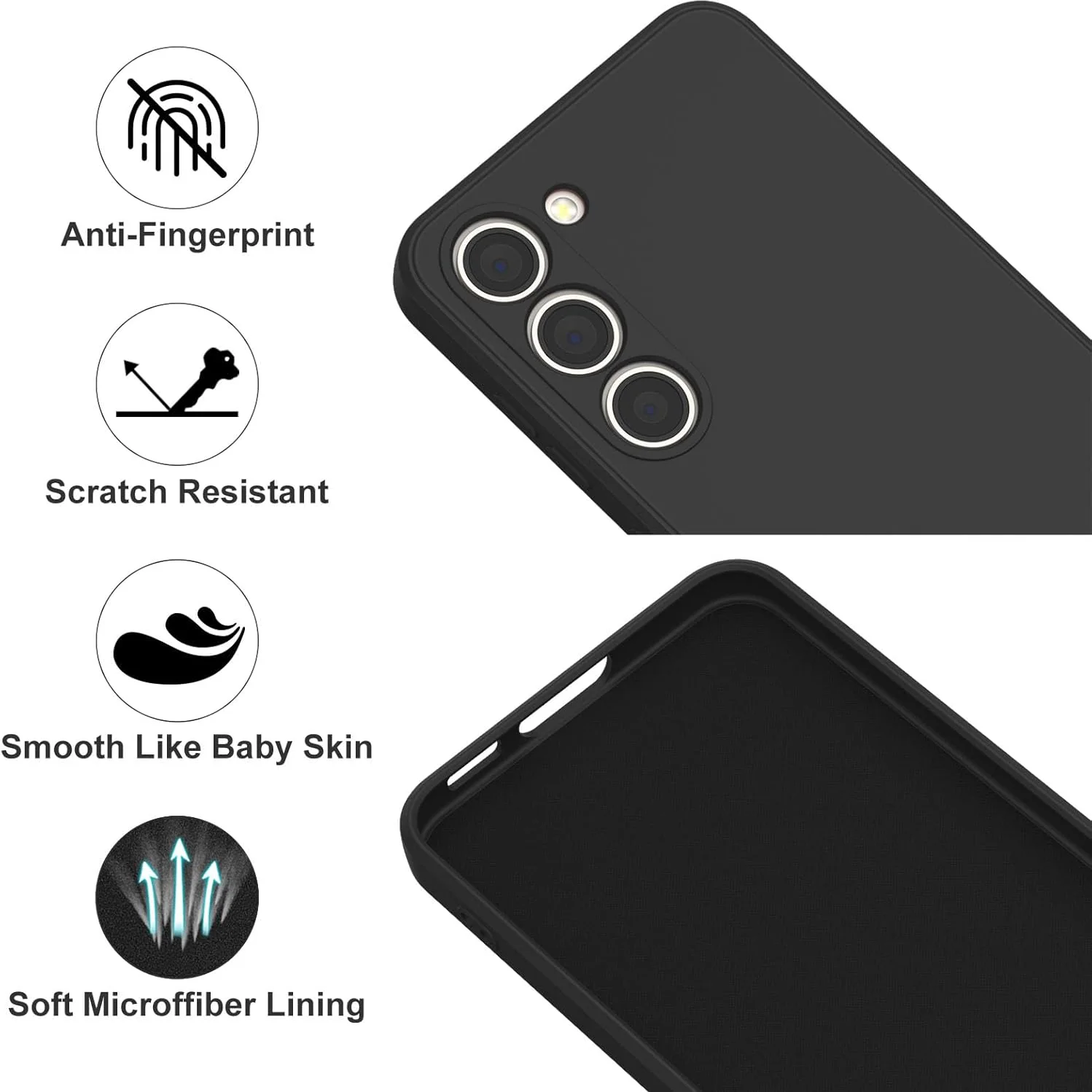 For Samsung A10 E A20 A40 A50 A70 A11 A31 A41 A51 5G A71 4G A32 A22 S A72 A52 A12 Case Soft Black Shockproof Phone Back Cover