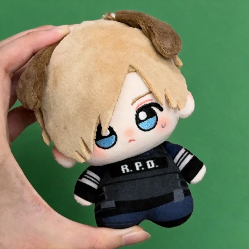 10cm Resident Evil Leon Kennedy Mini-Plüschpuppe RPD Uniform Rucksack-Anhänger Weiches Sammlerstück Geschenk für Spiele-Sammler und Fans – Detail 4