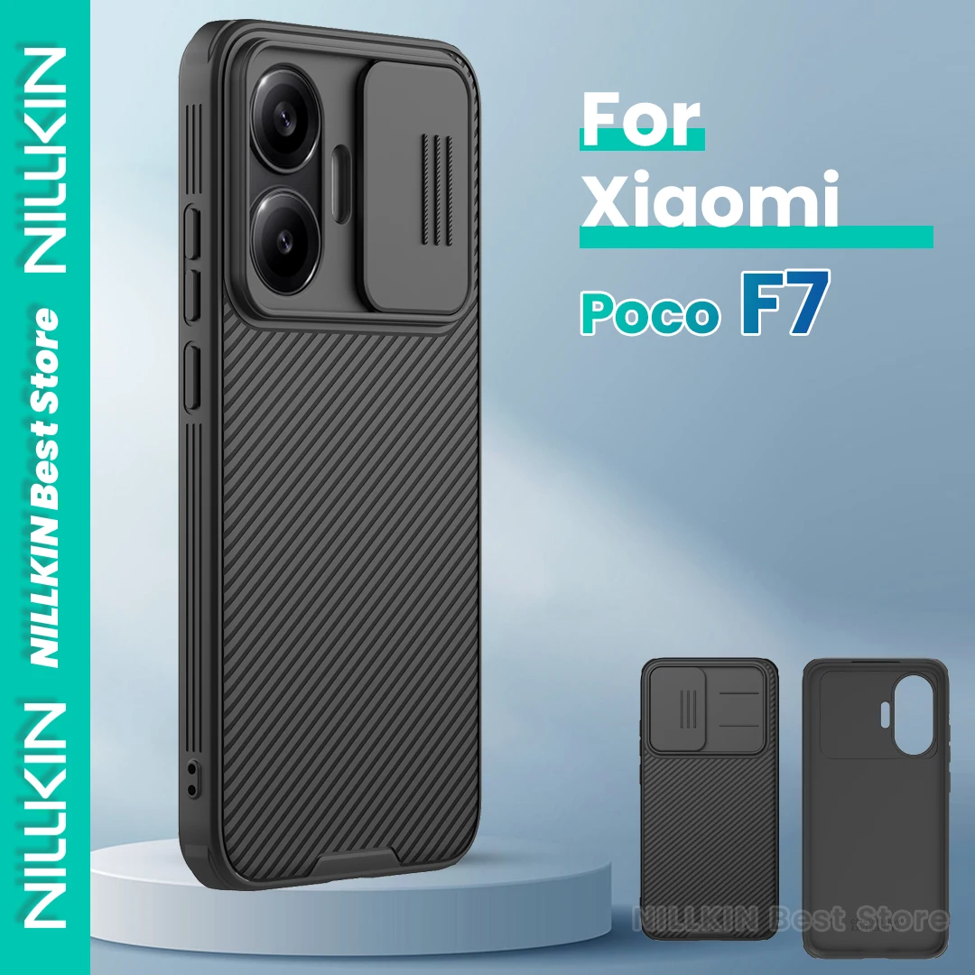 

Чехол Nillkin для телефона Xiaomi Poco F7, слайдер для объектива, защита конфиденциальности, ТПУ + ПК, износостойкий противоударный чехол, устойчивый к отпечаткам пальцев