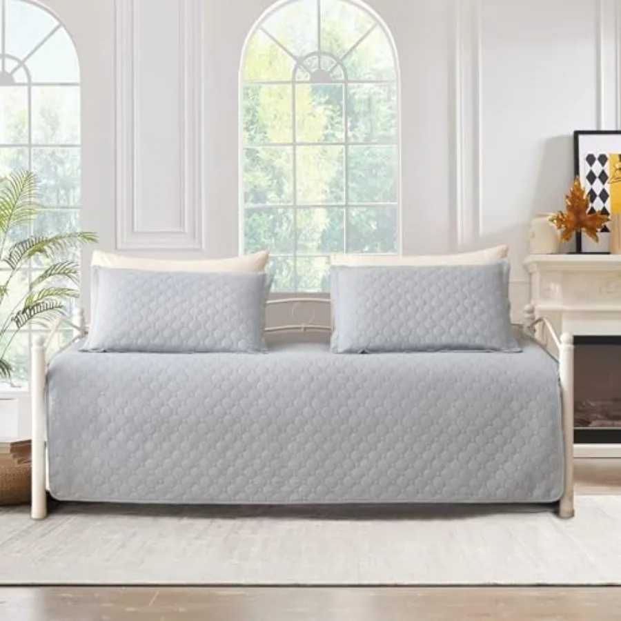 

3 Pcs Sofa Daybed Cover Set Twin Size Daybed Bedding Double Sided Bed Set All Season Cozy Bedding Solid Color Classic Design Da
