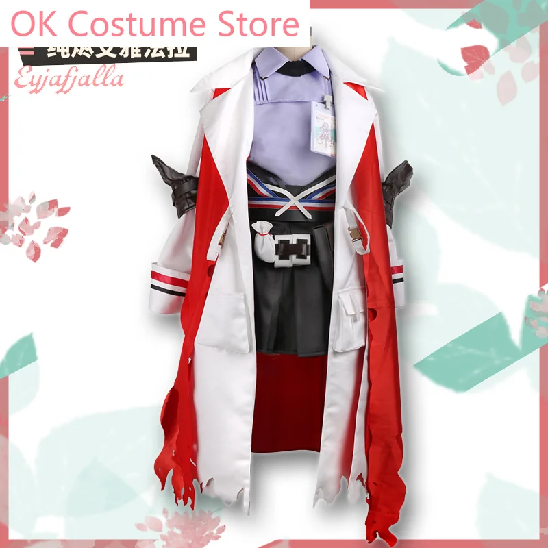 Arknights Eyjafjalla The Hvít Aska Ladies Cosplay Costume Cos Game Anime Party Uniform Hallowen Play Clothes Clothing