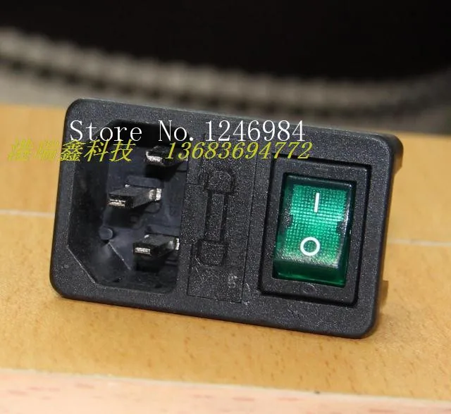 

[SA]STEDAY AC AC power outlet socket with seat belt triangle triple green switch 2117-1S--20pcs/lot