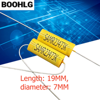 10PCS CBB MKP 0.047uf 473 47nf 630v Axial pass-through audio coupled poleless film capacitor