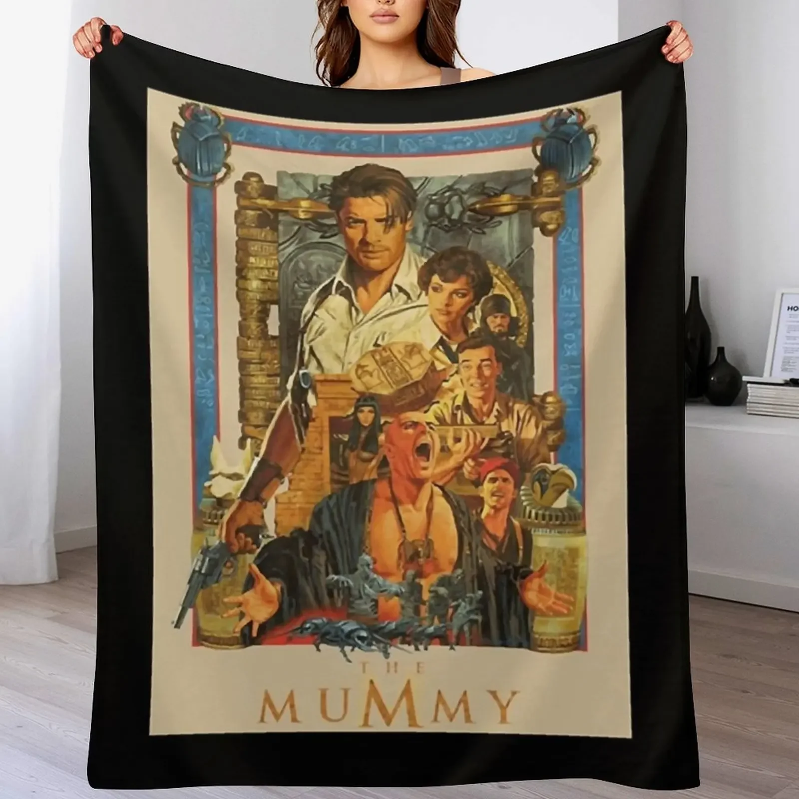 Brendan, Fraser the Mummy rick oconnell Throw Blanket warm for winter Retros for babies Flannels Blankets