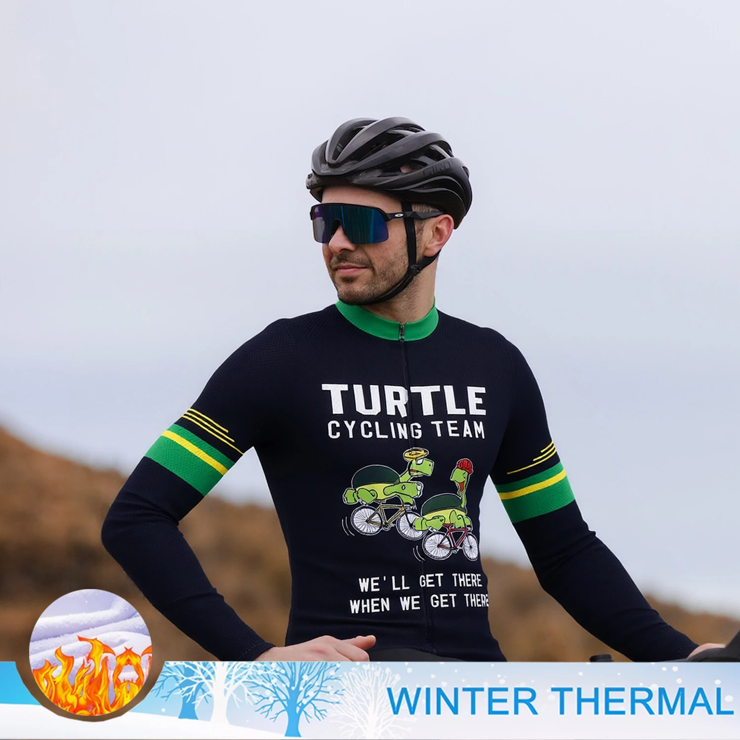 

Bicycle Clothing Men's Winter Thermal Underwear Riding Suit Set Maillot Cycling Man Winter Thermal Fleece Cycling Jersey Bycicle