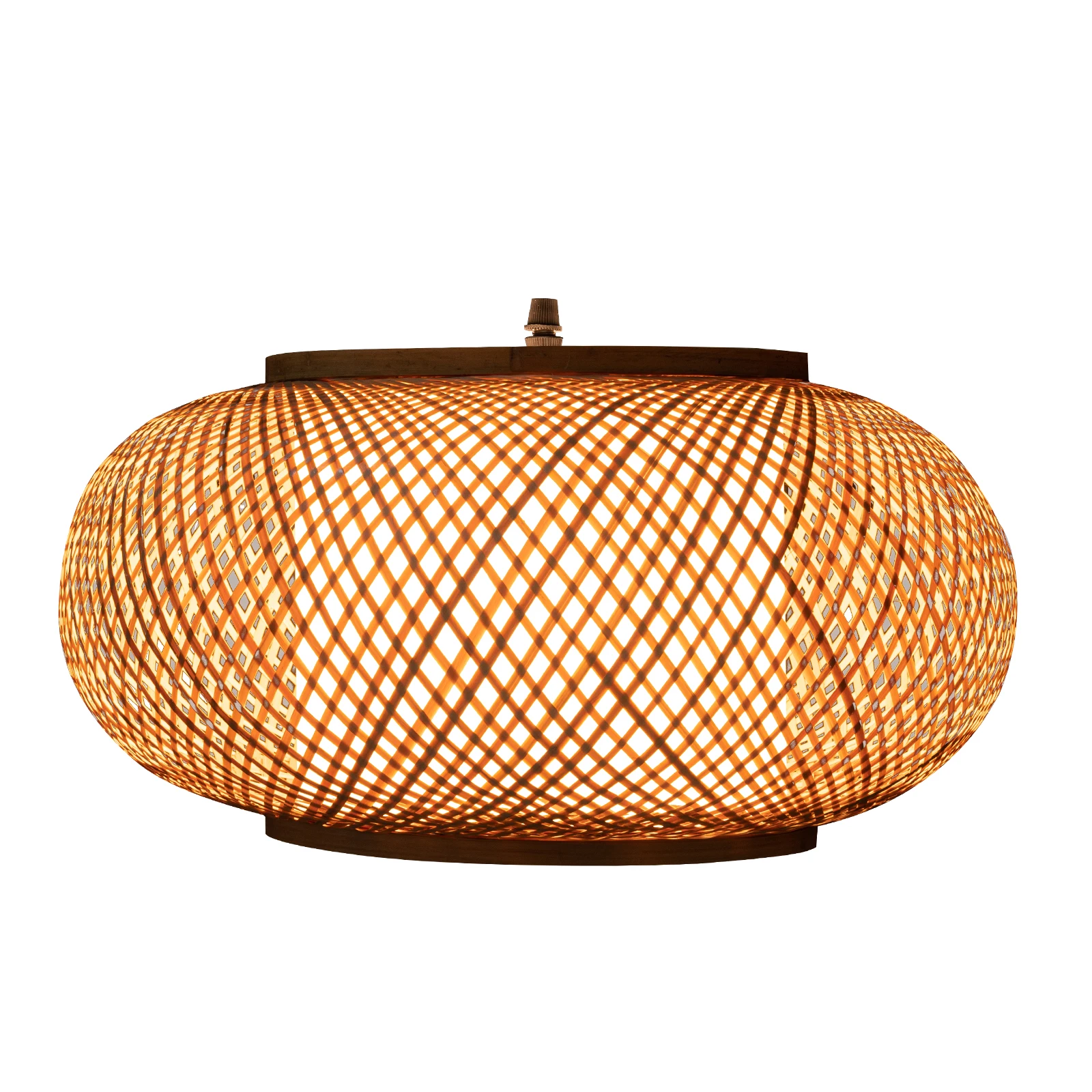 Vintage Bamboo Pendant Lamp Wicker Lampshade Rattan Hand-Woven Chandelier Home Decor Hanging Light For Living Room Bedroom LED