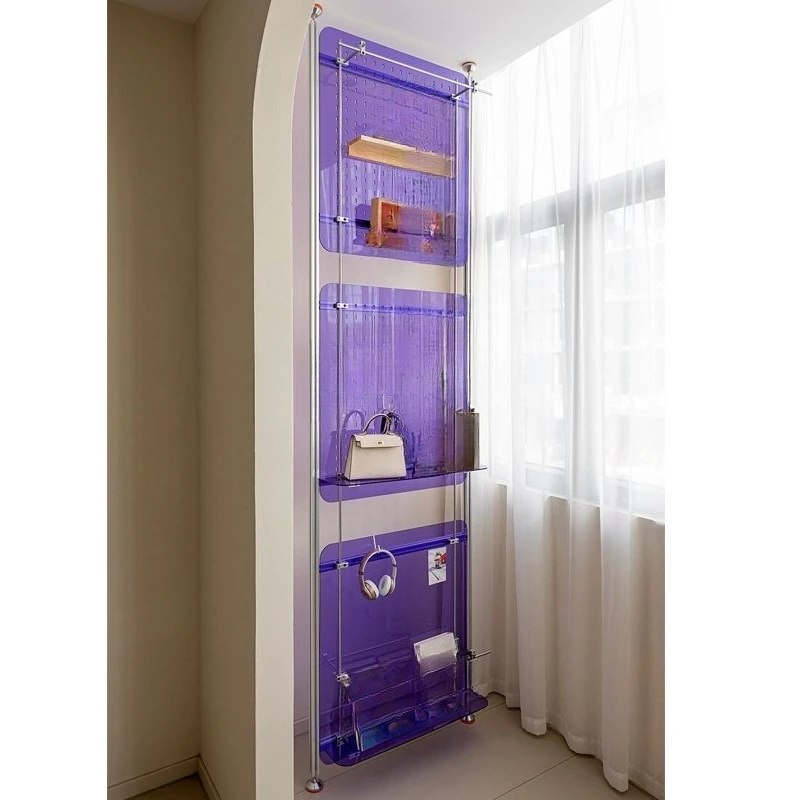 

Aluminum Profile Color Acrylic Shelf Optical Axis Multi-layer Storage Shelf Household Display Display Bookshelf