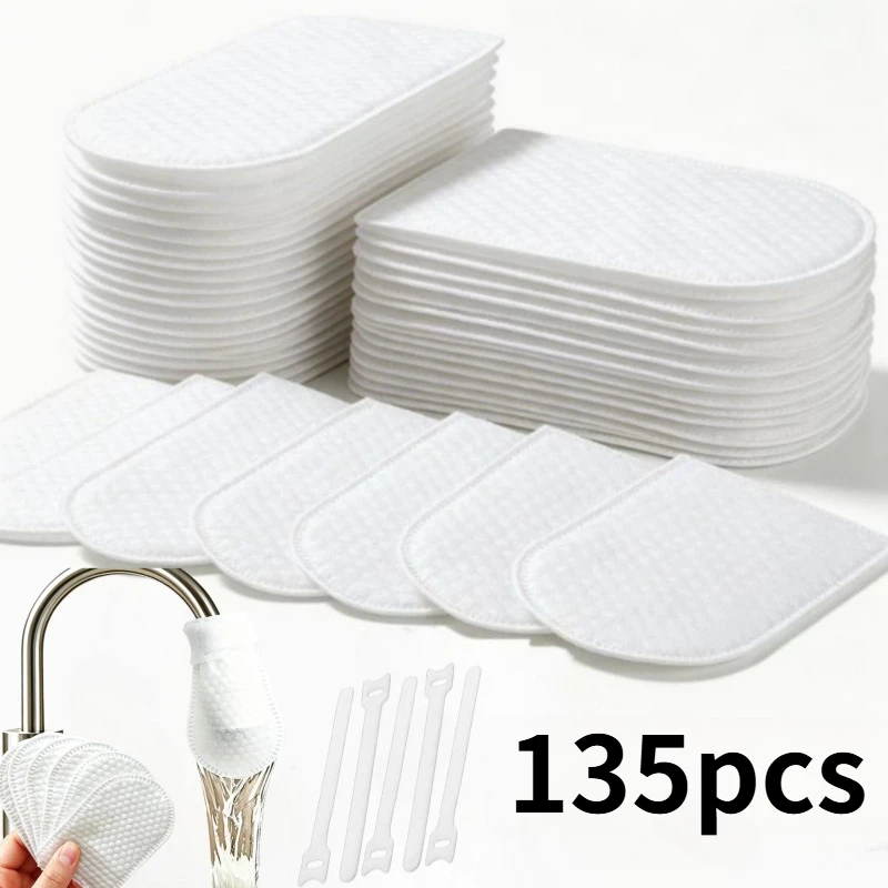 135PCS Universal Water Filter Cartridges with Straps, Removes Rust Sediment Impurities, Replacement for Home Kitchen Bathroom