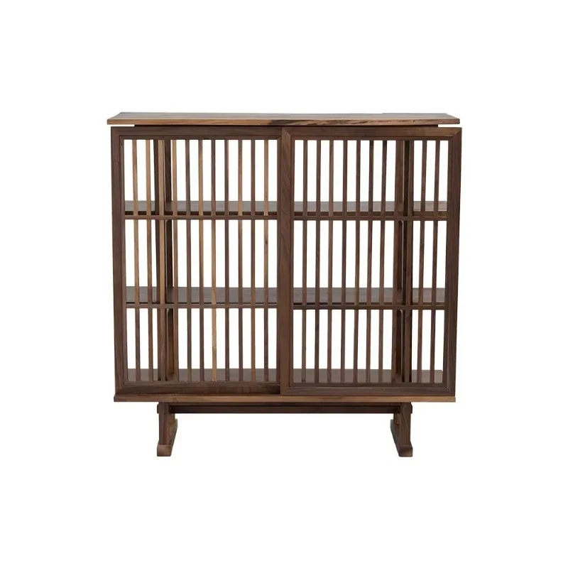 

Mid-Century Modern Accent Black Walnut Display Case