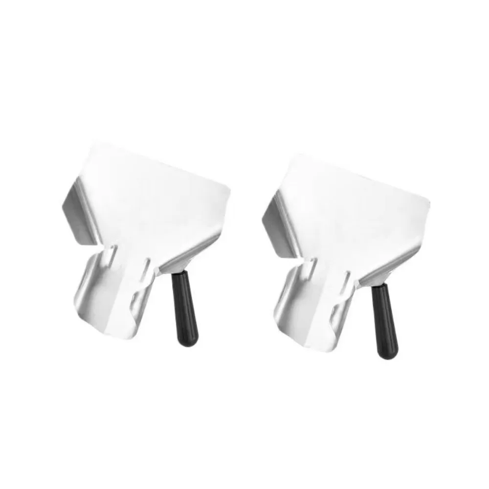 Professional Stainless Steel French Fries Shovel Single/Double Handle Packing Shovel Fries Shovel Loader Baking Tool Shovel