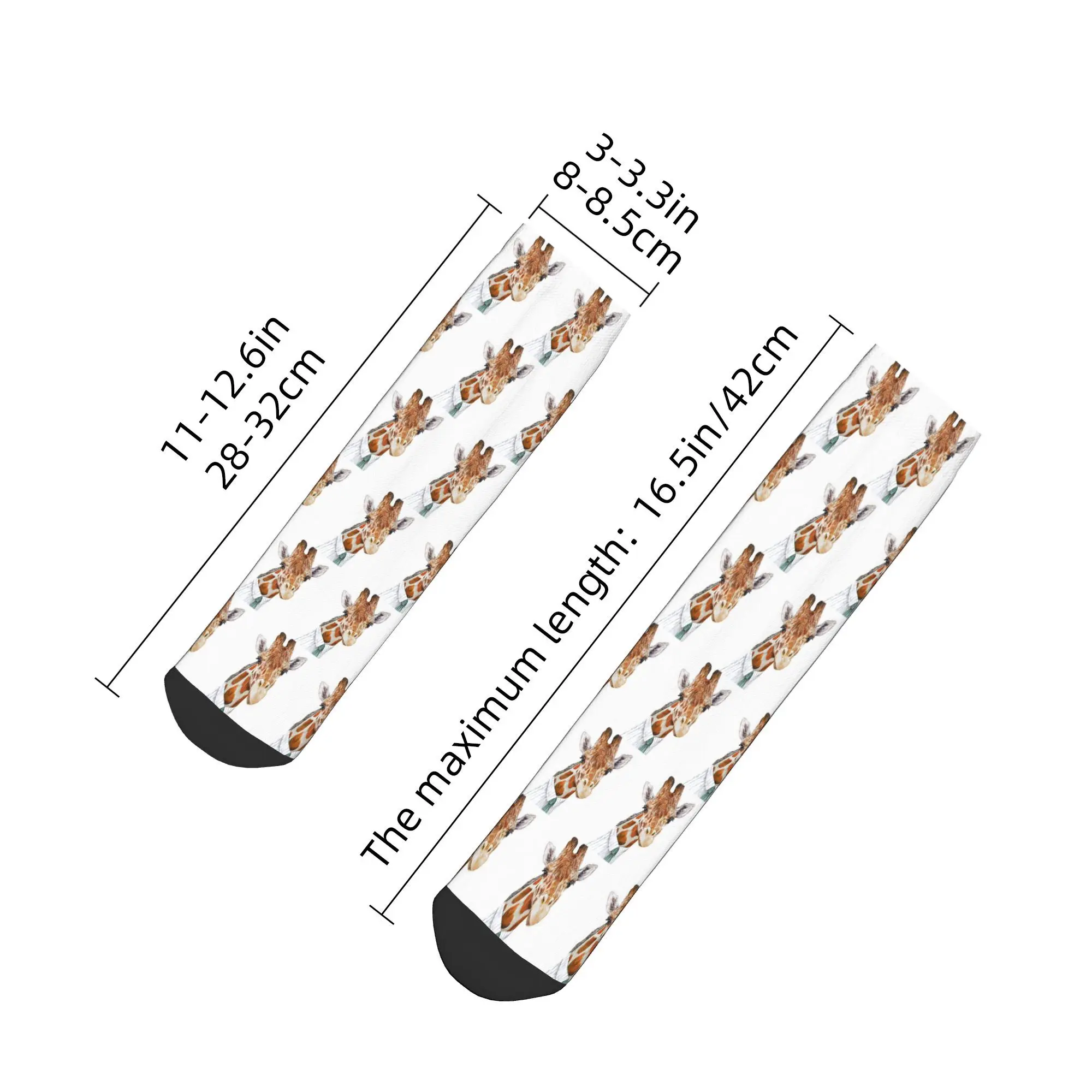 جوارب الزرافة Harajuku جوارب عالية الجودة لجميع المواسم إكسسوارات الجوارب لهدايا الرجل والمرأة