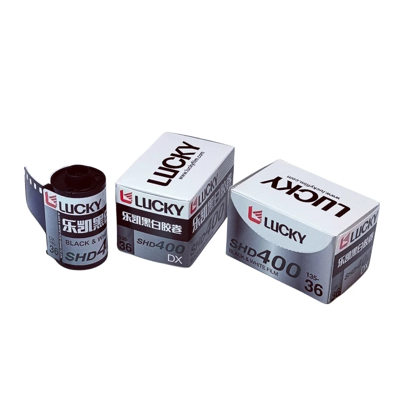 1/3Rolls CHINA LUCKY 135 Black And White Film SHD400 36 Sheets With DX Code ISO 400 Exposure