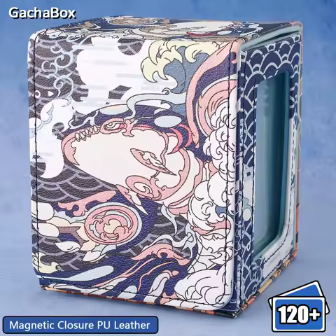 ​Kyogre Card Deck Box, Magnetic Closure PU Leather, Display Window, Holds 120+ Sleeved Cards for PTCG, YGO, TCGMTG Players​