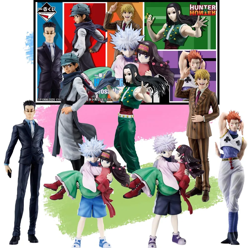 

В наличии подлинная фигурка BANDAI Ichiban Kuji HUNTER HUNTER Cross the X-Day Killua Zoldyck Illumi Hisoka Leorio, фигурка аниме-модель игрушки