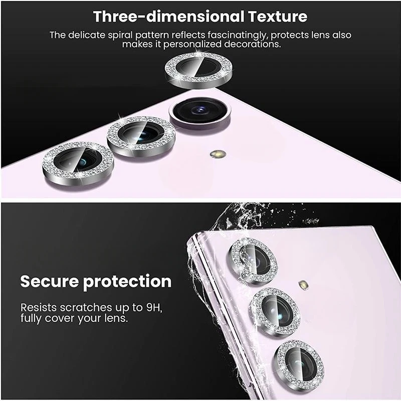 Glitter Camera Ring Glass for Samsung Galaxy A55 A35 Back Lens Protective Screen Protector image 4