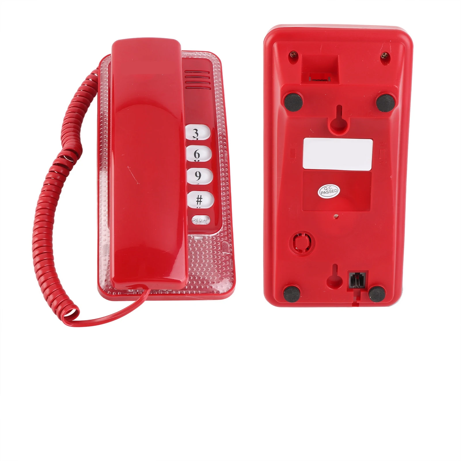 هاتف سطح المكتب الأرضي المنزلي مثبت على الحائط ، تمديد الهاتف ، بدون هوية المتصل ، مناسب للفندق ، العائلة ، المكتب