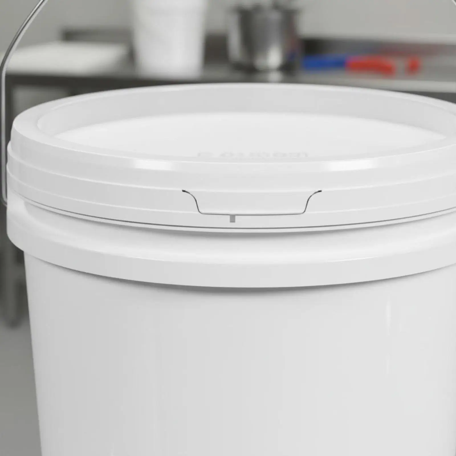 Industrial Storage Pail Heavy Duty Reinforced Bucket Multi Utility Secure Container for Workshop and Garage Use