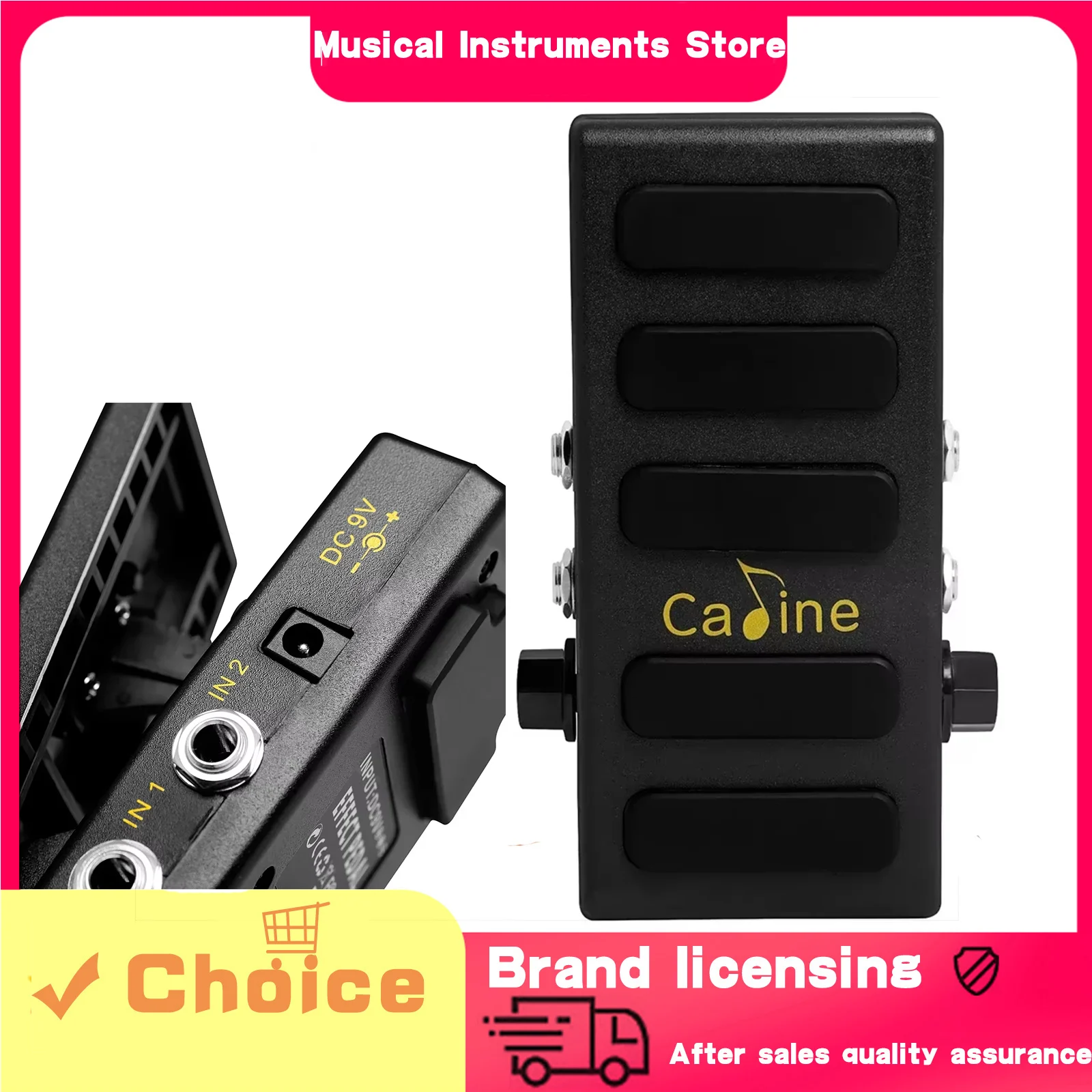 

Caline Guitar Volume Pedal Dual Channel Boost Volume Adjustment CP-31P Pedal Effect Non-Slip Solid Guitar Accessories&Parts