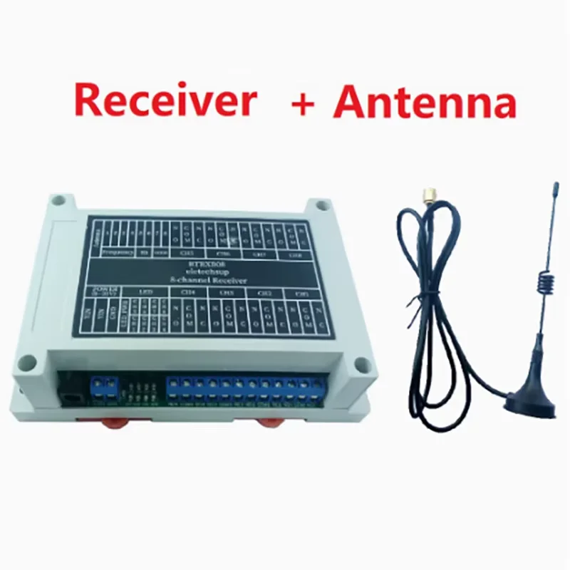 8 Channel DC 12V 433M Feedback Remote Controller Lora Relay Swicth Module RTTXA08 RTRXB08