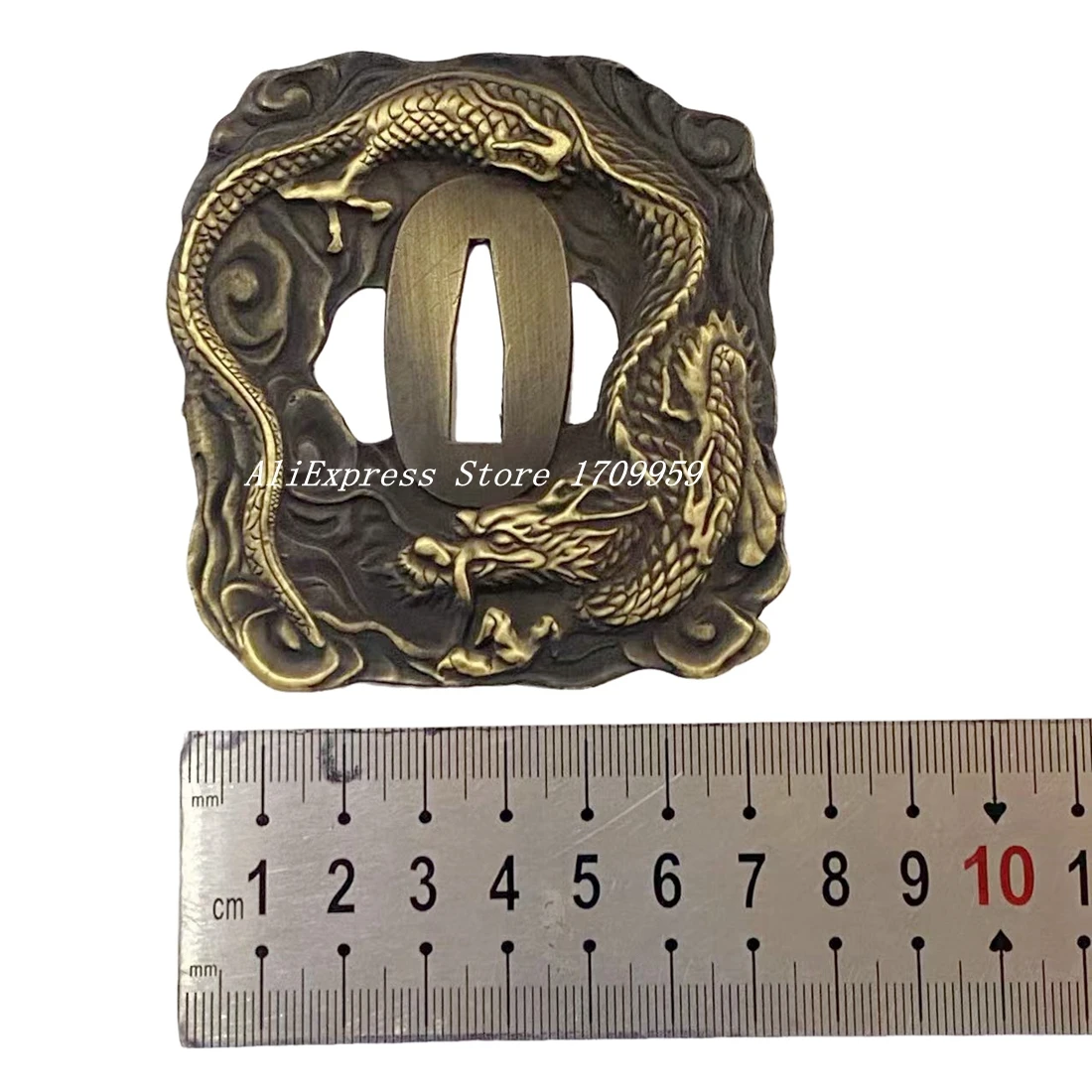 A Set Dragon Tsuba Alloy Guard Kashira Fuchi Menuki Japanese Sword Fittings For Katana Wakizashi Tanto Handguard Metal Accessory