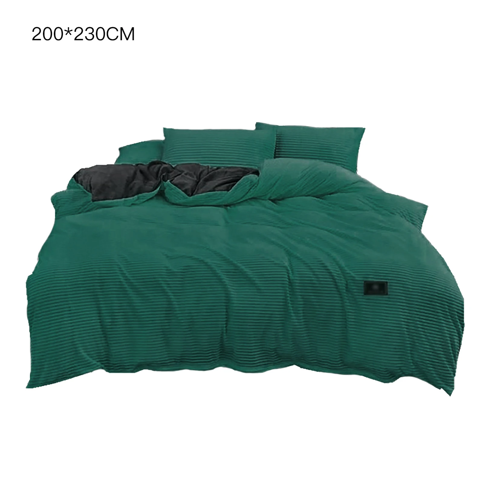 

Flannel Quilt Cover Winter Solid Color Reversible Fleece Warm Comforter Cover Coral Velvet Sheet Duvet Cover Set