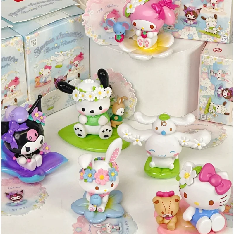 

Cute Cartoon Kuromi Flower Intent Series Blind Box Trendy Desktop Handmade Ornament Surprise Blind Box Girl Birthday Gift Toy