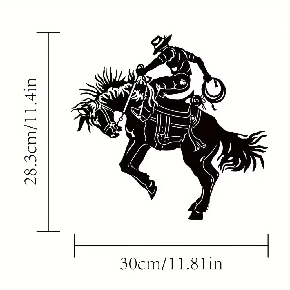 Modern Bronc Rider Metal Wall Art for Wildlife Horse Lovers and Farmhouse Decor,Home Decor, Wall Decor Metal Wall Hanging