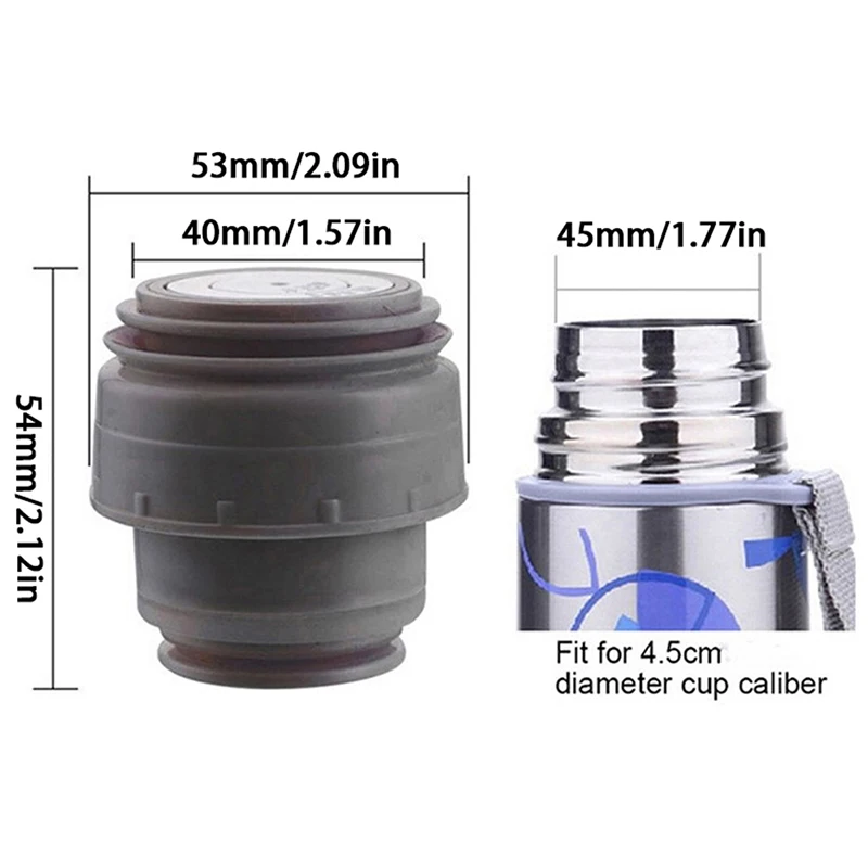 4.5cm Thermos Cover Vacuum Flask Lid Mug Outlet Outdoor Travel Cup Bullet Flask Cover Stainless Thermoses Accessories Cup Lid