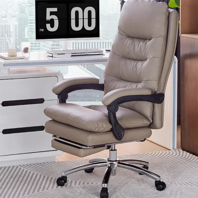 

Recliner Wheels Office Chair Ergonomic Bedroom Leather Design Executive Office Chair Gaming Cadeira ErgonomicaModern Furniture