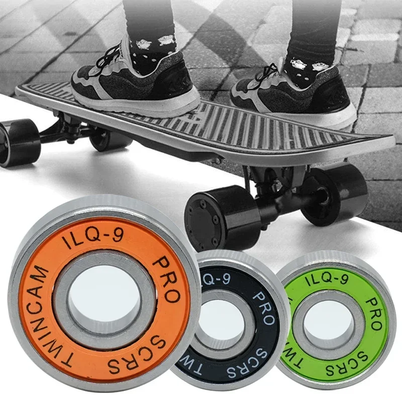 8PCS 608-2RS ILQ-11 Schwarz 8x22x7mm Skateboard Lager Für Rollschuhe 608-2rs Inline skate Lager