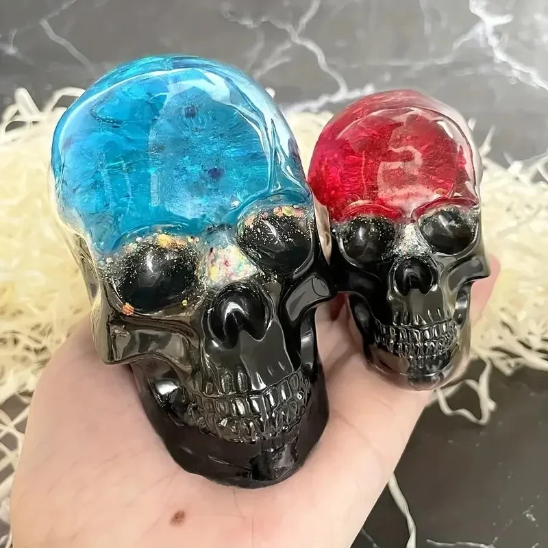 Halloween Skull Silicone Candle Mold Diy Handmade Scented Candle Soap Epoxy Resin Casting Mould For Home Decoration Craft Gift