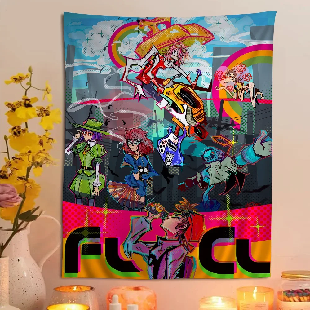 

Anime Flcl Tapestry Art Printing Japanese Wall Tapestry Anime Wall Hanging Home Decor