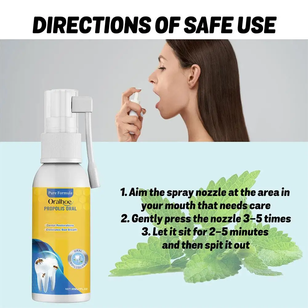 30 ml Propolis Oral Instant Treatment Spray Orale Behandlung hält schlechte Pflege effektiv Atem sauber Gesundheit Mund erfrischt Oral