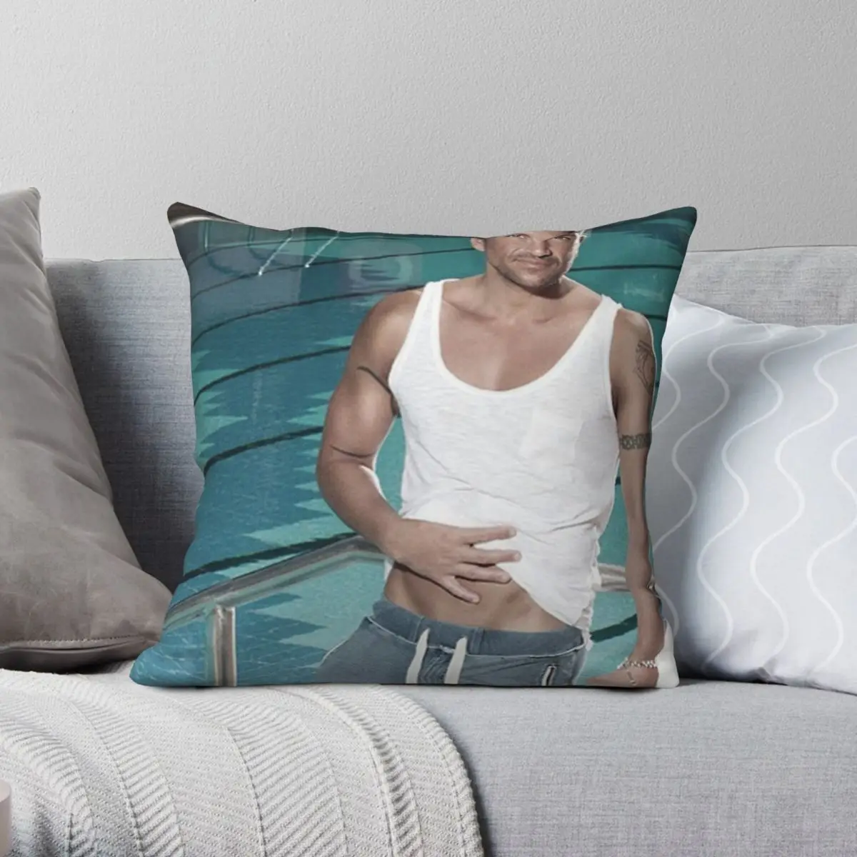 Peter Andre Square Pillowcase Polyester Linen Velvet Creative Zip Decor Pillow Case Home Cushion Case