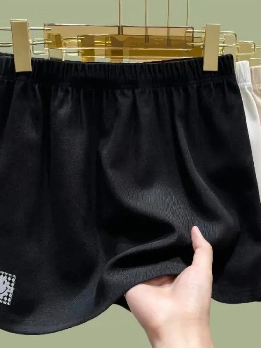 High Waist Half Body Skirt with  Patch Large Size Base Layer Clothing Casual Style A-Line Silhouette Loose Fit
