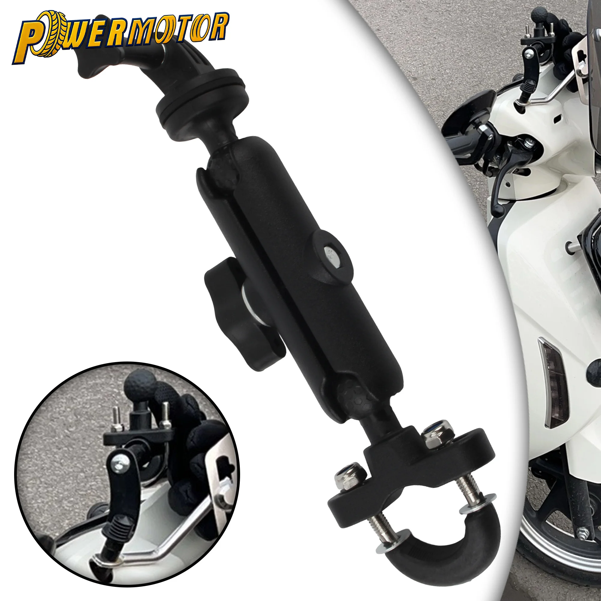 

Motocross Sports Camera Bracket Motorcycle Scooter Moped Handlebar Camera Gimbal Holder Mirror Mount For GoPro Hero 10 9 8