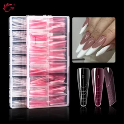 TP-Moule à ongles en acrylique avec bords à l'intérieur, faux ongles, gel de construction rapide, extension supérieure, formes supérieures, touristes, N64.Tips, nouveau, 150 pièces