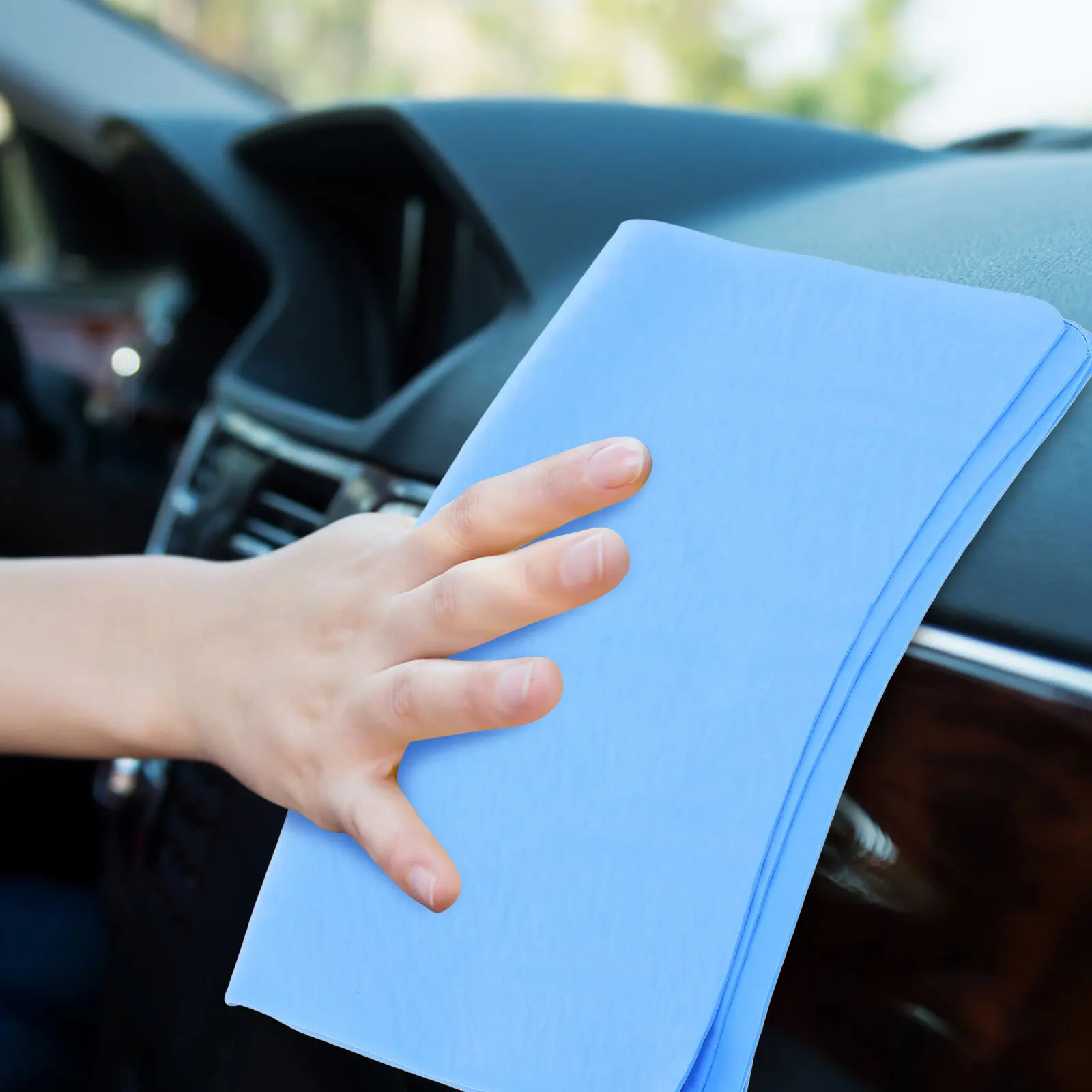 2Pcs Car Drying Towels Artificial Suede Absorbent Soft Thick Cloths for Car Wash Detailing Cleaning Rags Cleaning Rags