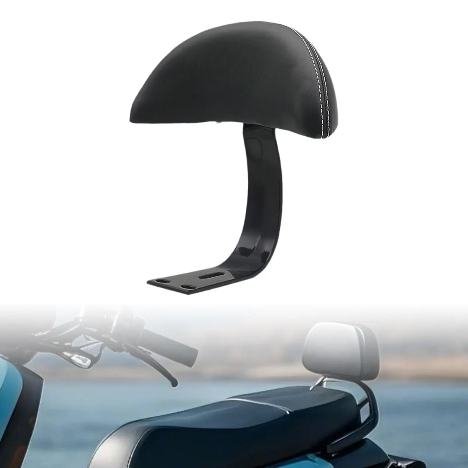Stable Electric Bicycle Rear Seat Backrest Soft PU Leather Motorcycle Back Cushion for Road Bike Long Distance Travel view 5