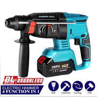 26MM Brushless Electric Hammer Drill Multifunctional Rotary Cordless Rechargeable Power Tools For Makita 18V Battery