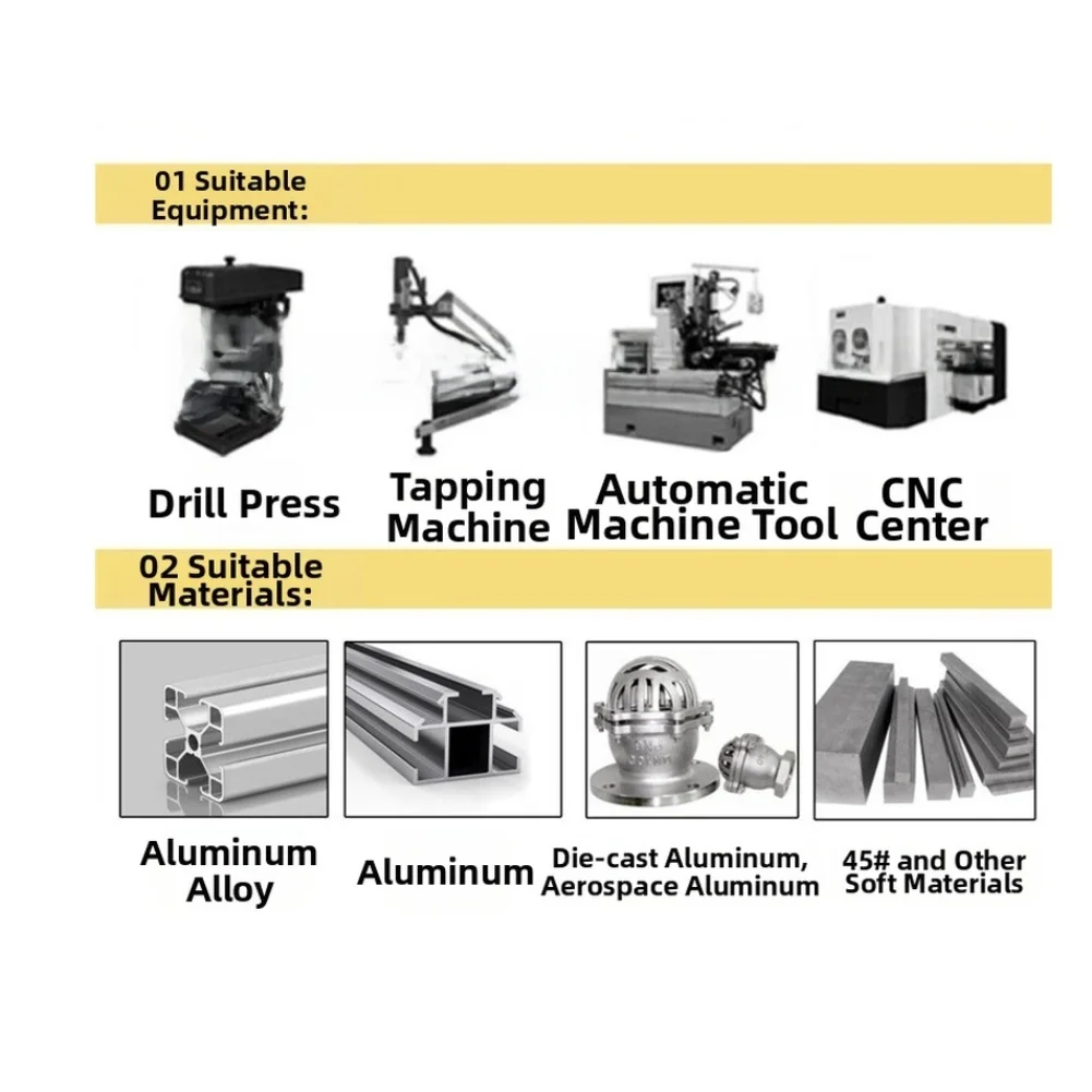 5557 Spiral Point For tap HSS-E for Aluminum Alloy Threading with Dedicated Profile and Stable Accuracy M2 to M20 Metric Range