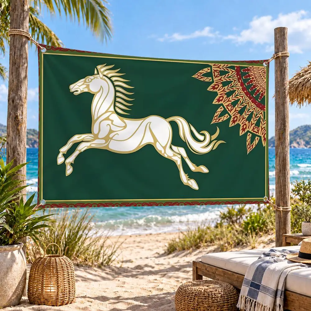 Rohan Warhorse Art Flags Soft Durable Tapestry Skin-friendly For Outdoor Party Home Living Room Bar Bedroom Decoration