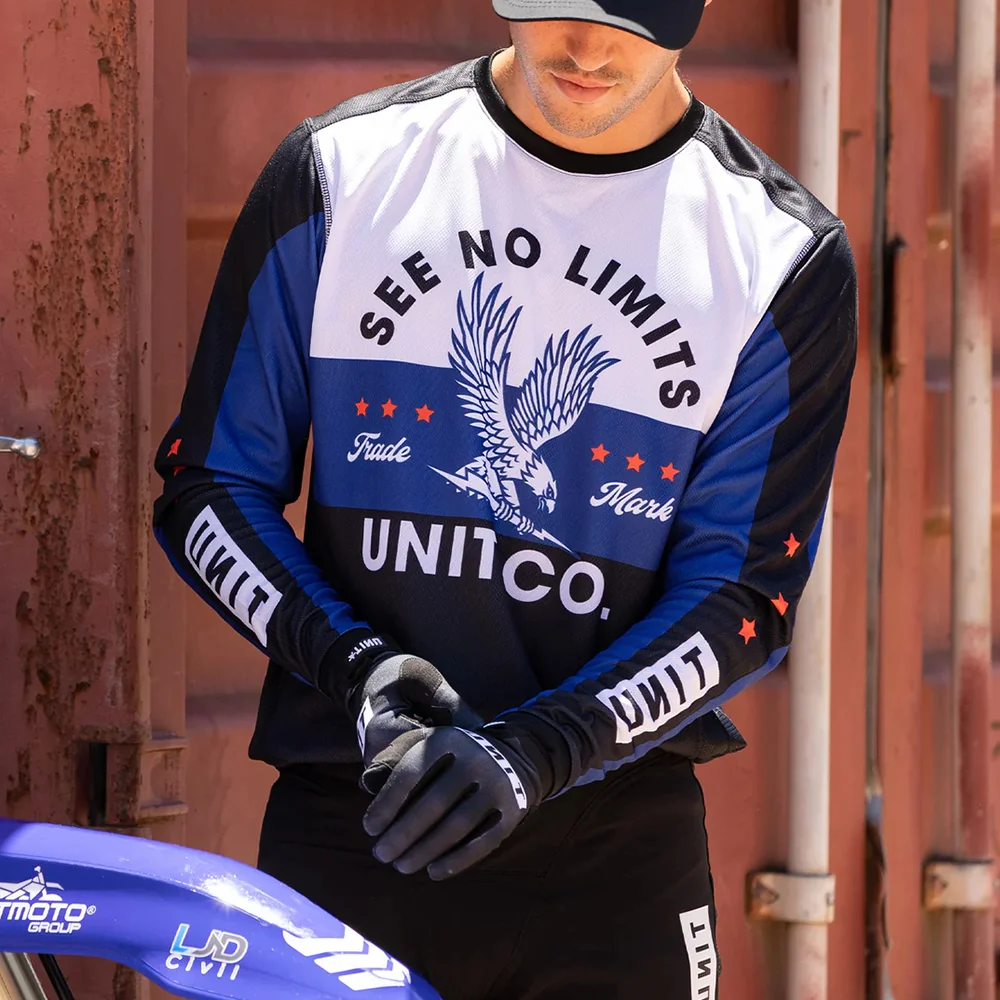 جديد في الهواء الطلق الصيف الرجال في الهواء الطلق فتل الرطوبة البلوز دراجة هوائية جبلية بأكمام طويلة الدراجات الرجال دراجة نارية عبر البلاد q #1