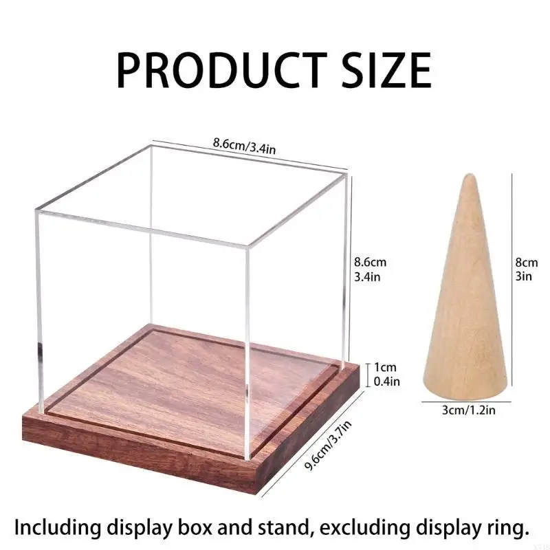Rings Holder Display Stand Large Capacity Acrylic Case for Sports Rings
