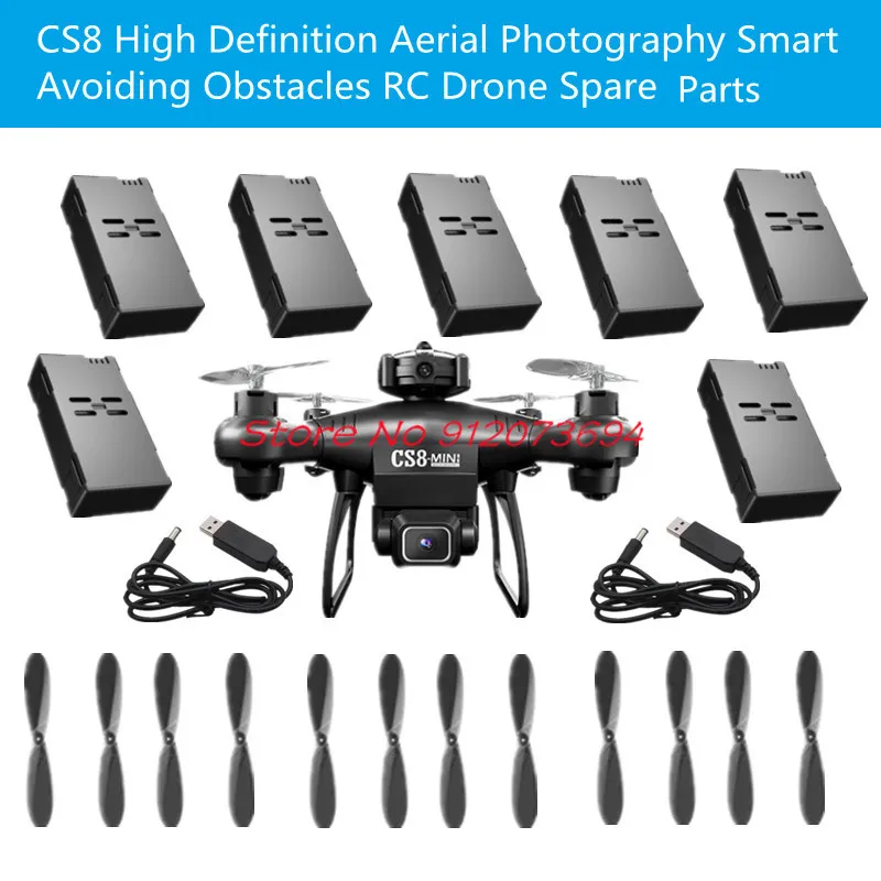 Cs8 4K Hd Luchtfotografie Afstandsbediening Rc Drone Quadcopter Onderdelen 3.7V Batterij/Propeller/Usb Oplader