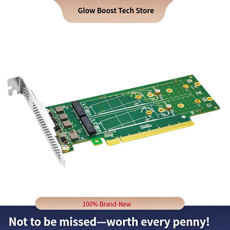 

Glow Linkreal PCIe x16 to 4-Port.2 NVMe SSD Adapter- Low Profile-LRNV95NF-L