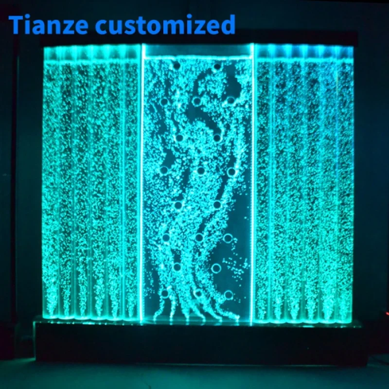 

(Customized) restaurant room divider acrylic wall led light water bubble screen room divider