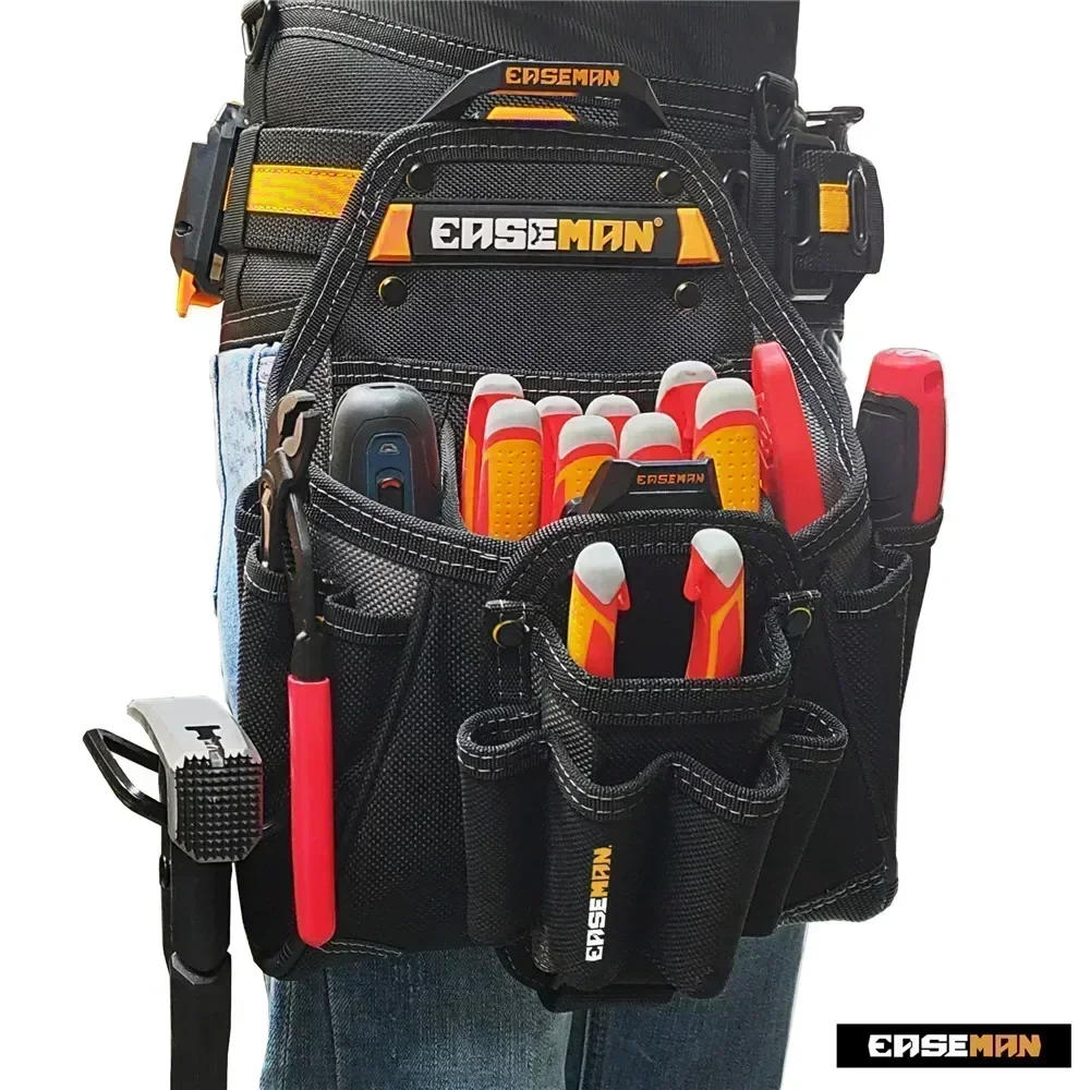 EASEMAN 2024 Heavy Tool Belt Bag Tool Pouch Quick-hook High-quality Electrician Carpenters Man Gift